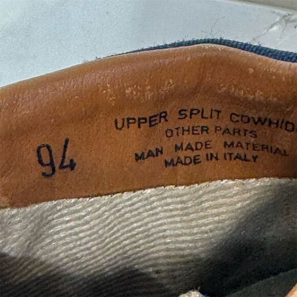 VTG Vasque Gore-Tex Hiking Boots Size 8M Suede & Canvas Made in Italy Cowhide - Picture 8 of 9